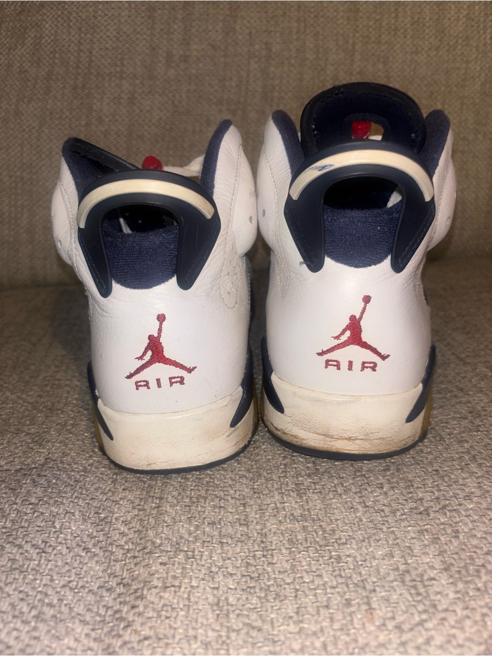 Jordan mens Navy, White & Red High-Top Sneakers men’s size 10 - Picture 11 of 12